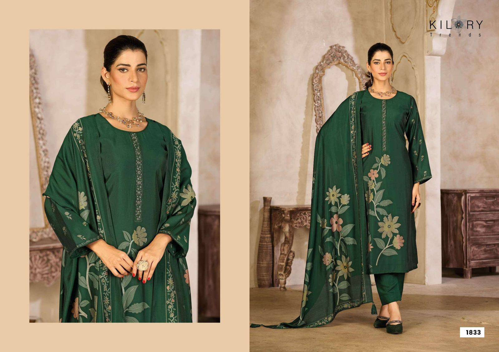 ZARINA PLUS By KILORY  TREND 1831 to 1836 Series Beautiful Pakistani Suits Colorful Stylish Fancy PURE MUSLIN SILK Dresses At Wholesale Price